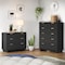 Manhattan Comfort Granville Dark Grey 3-Drawer Dresser and 5-Drawer Chest, Set of 2 GRAN025 - alternate 1